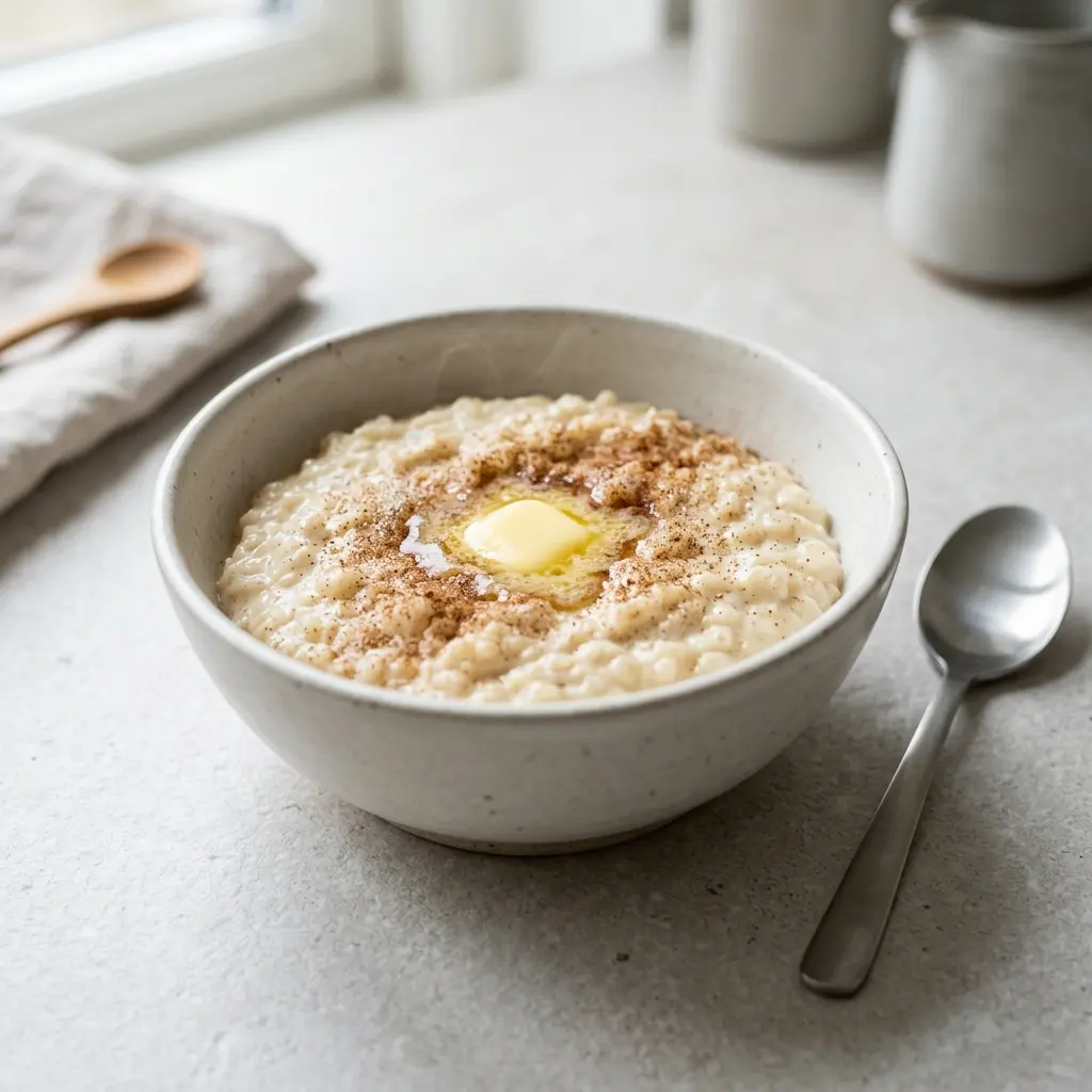 Receita de Arroz doce pronta a servir como sobremesa caseira
