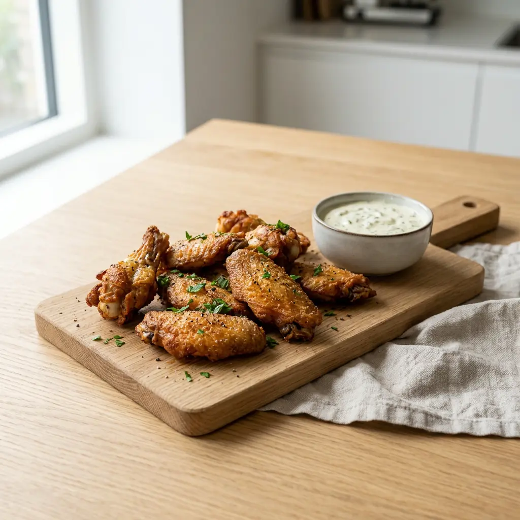 Foto de Asas de frango congeladas na air fryer pronto na airfryer