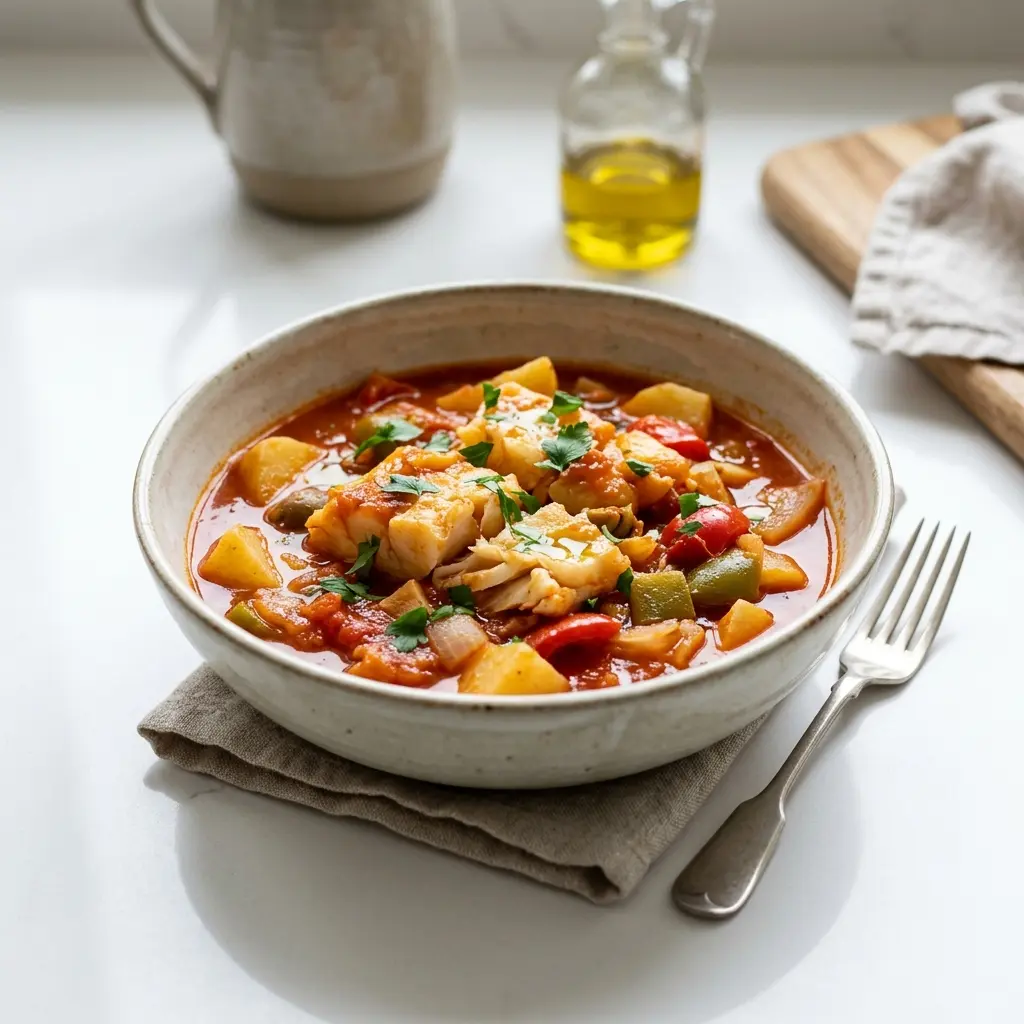 Receita de Bacalhau pronta a servir como prato caseiro