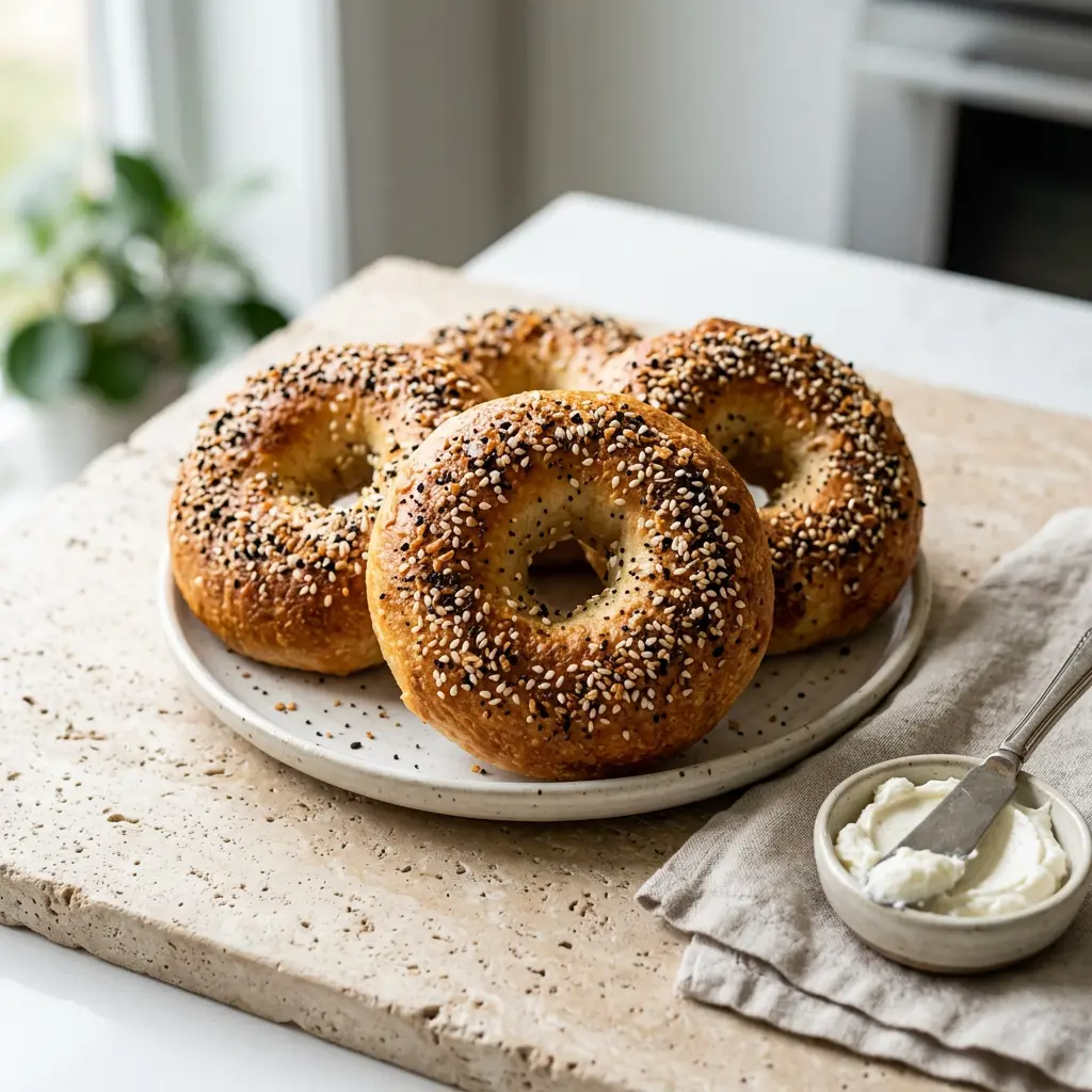 Foto de Bagels na air fryer pronto na airfryer
