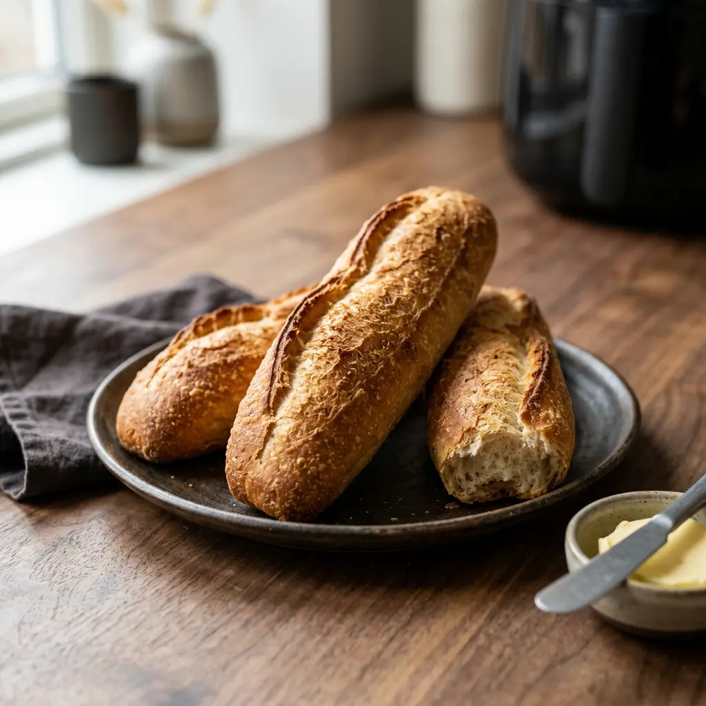 Foto de Baguetes congeladas na air fryer pronto na airfryer