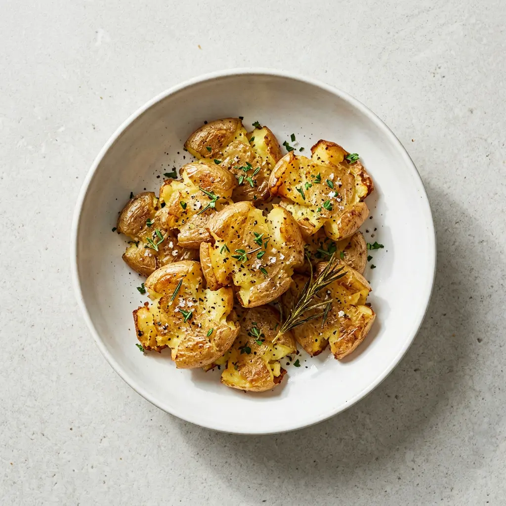 Foto de Batatas esmagadas na air fryer pronto na airfryer