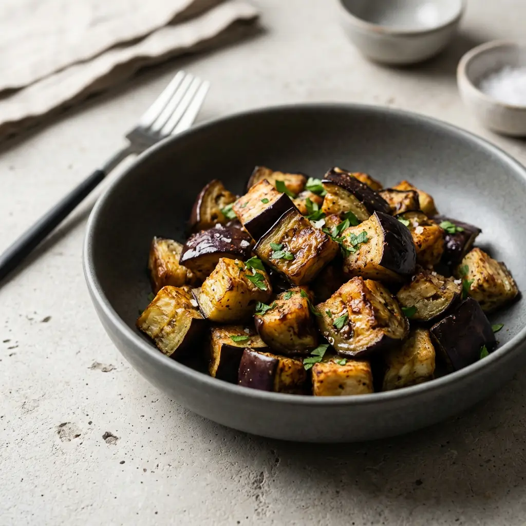 Foto de Beringela na air fryer pronto na airfryer