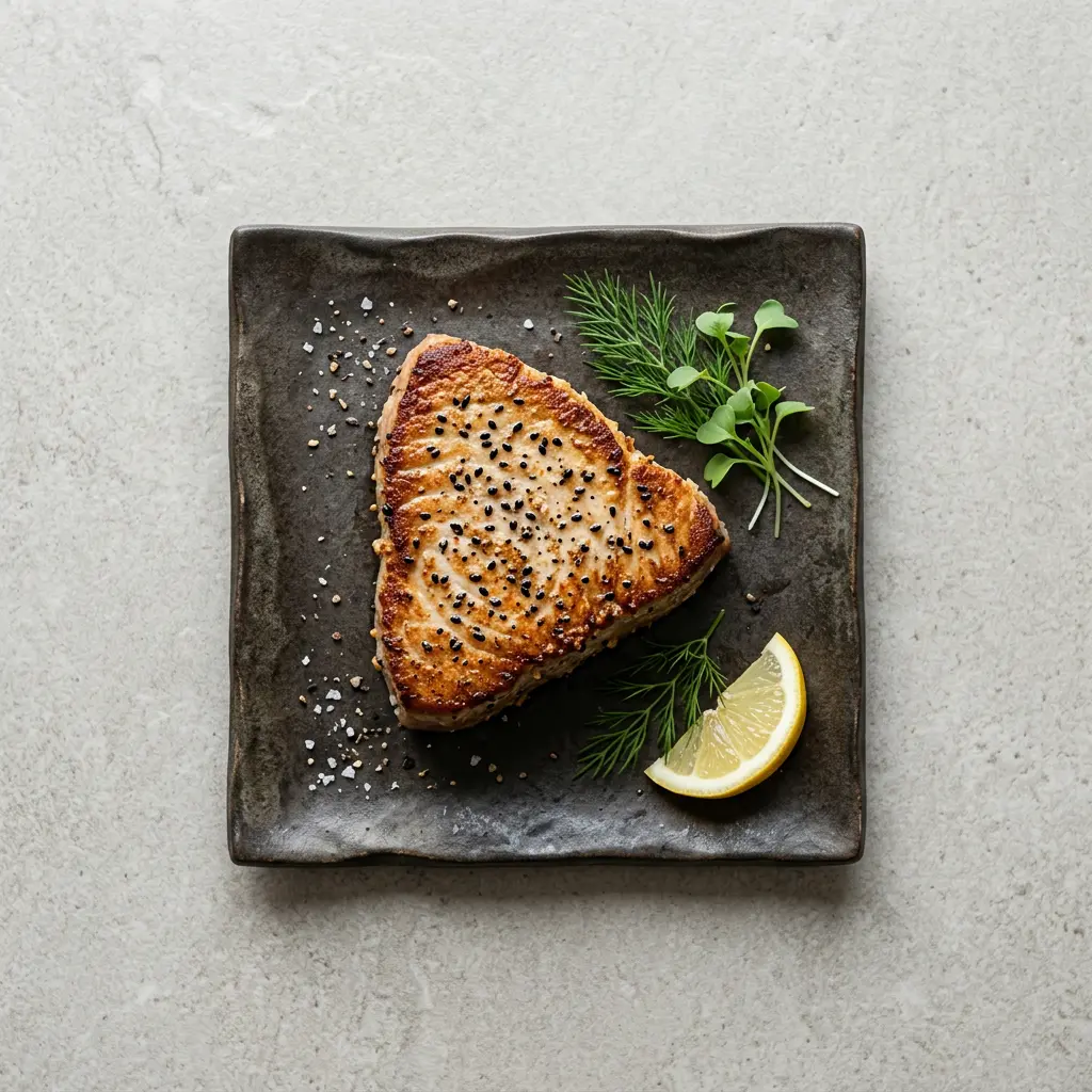 Foto de Bife de atum na air fryer pronto na airfryer