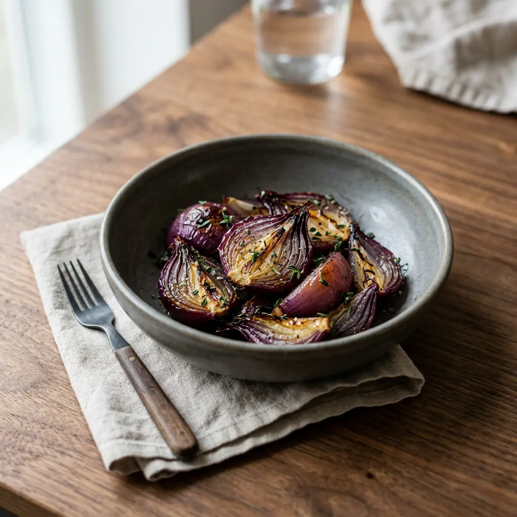 Foto de Cebolas roxas na air fryer pronto na airfryer