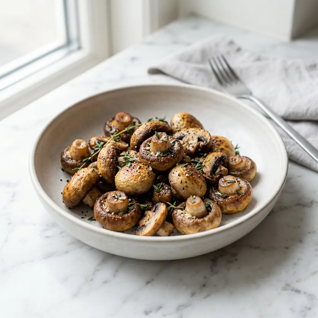 Foto de Cogumelos na air fryer pronto na airfryer