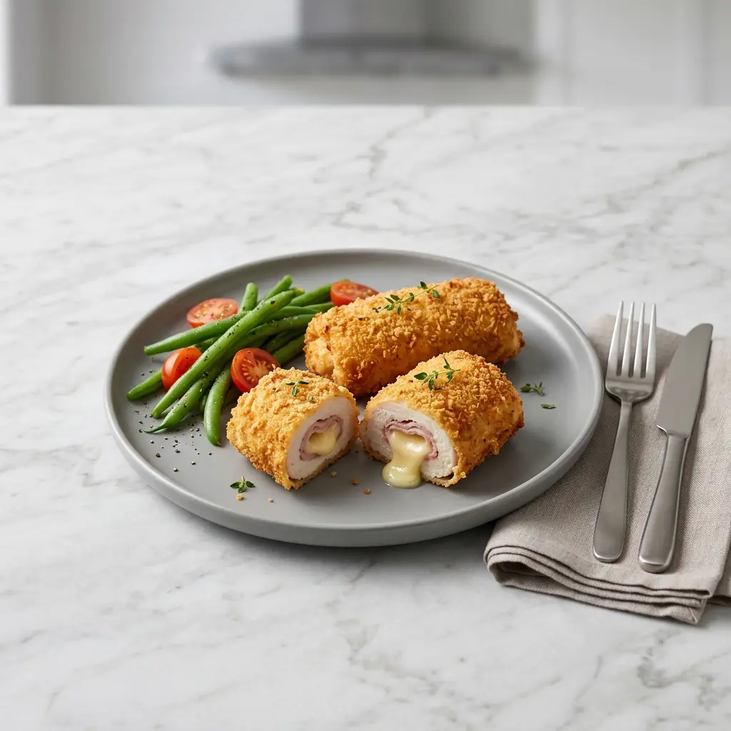 Foto de Cordon bleu de frango na air fryer pronto na airfryer