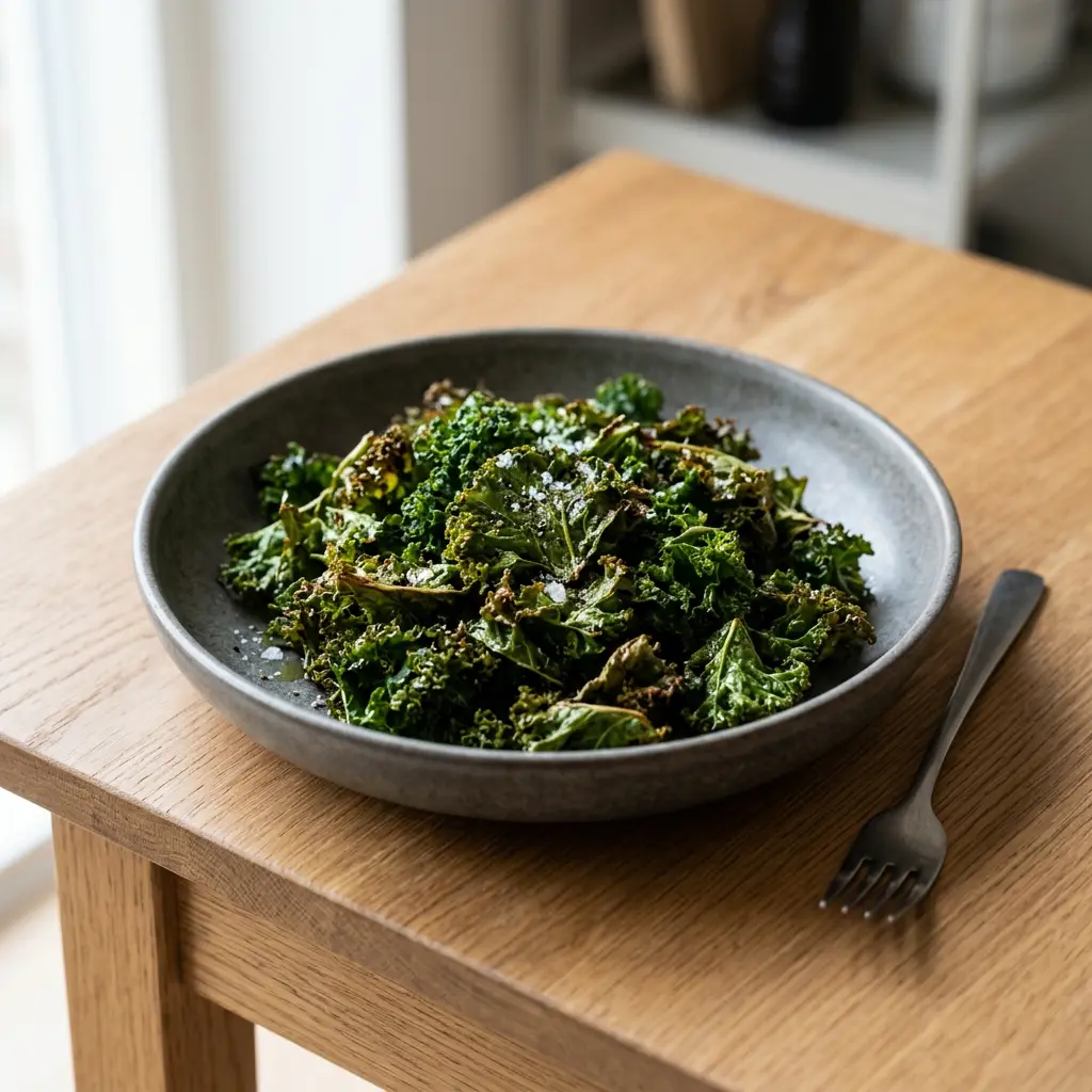 Foto de Couve kale cremosa à dinamarquesa na air fryer pronto na airfryer