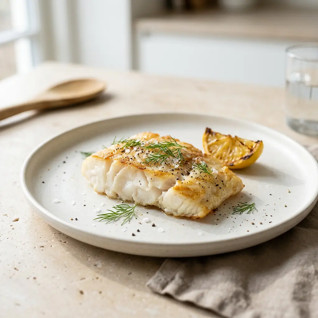 Foto de Filete de bacalhau fresco na air fryer pronto na airfryer