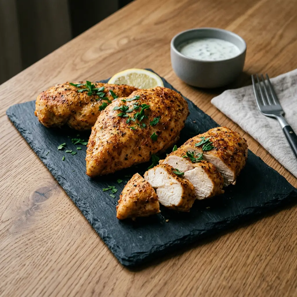 Foto de Filetes de frango na air fryer pronto na airfryer