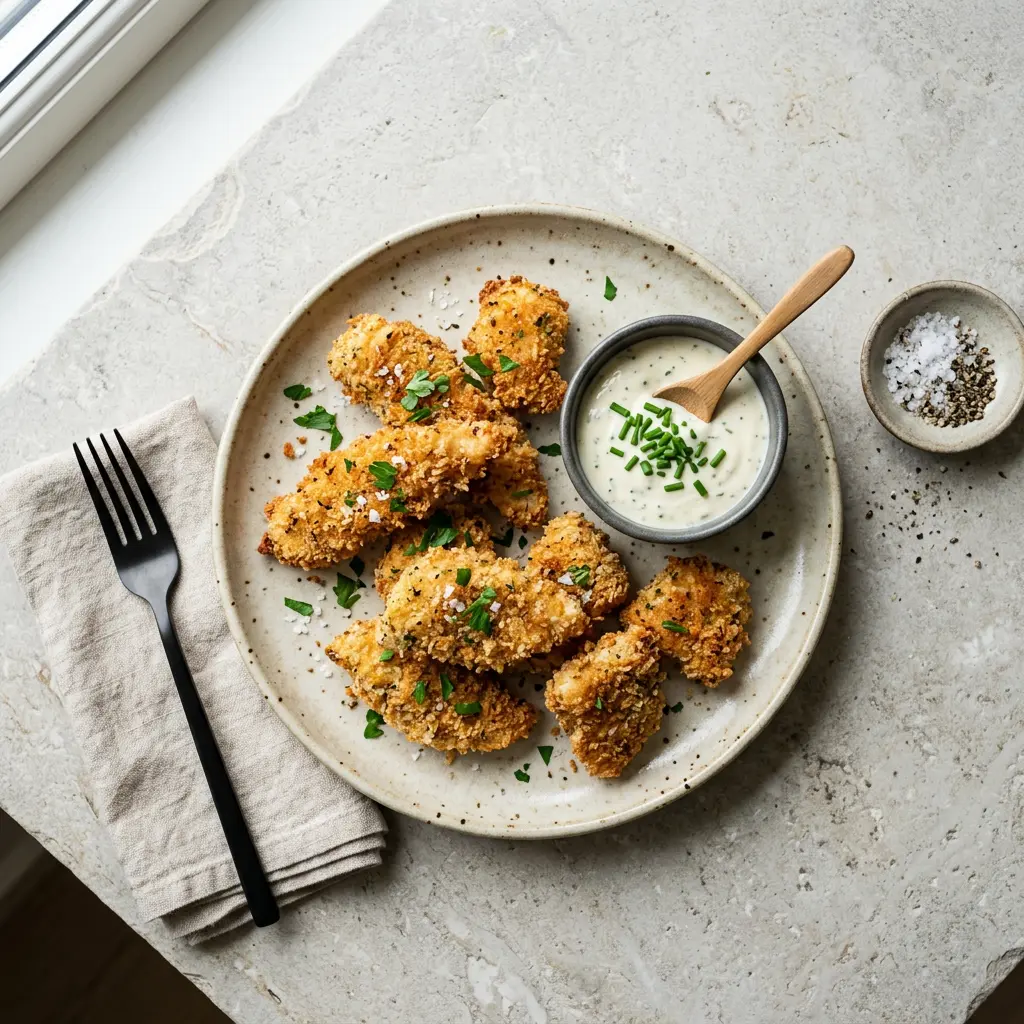 Foto de Frango panado na air fryer pronto na airfryer