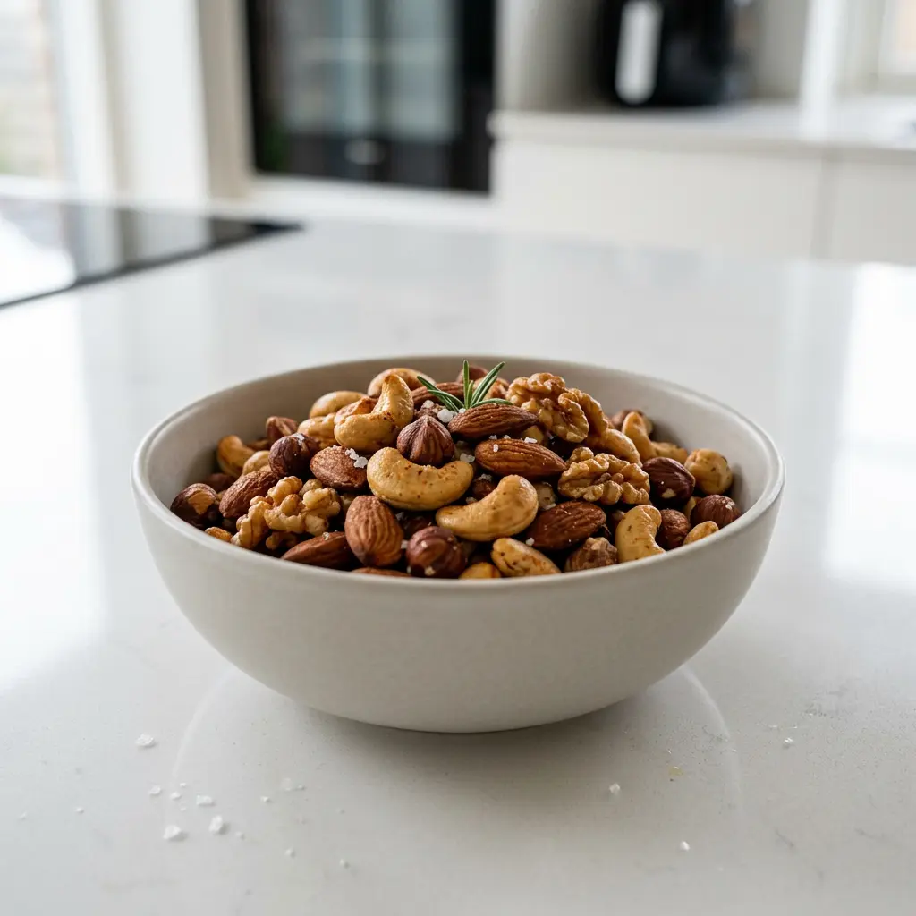 Foto de Frutos secos torrados na air fryer pronto na airfryer
