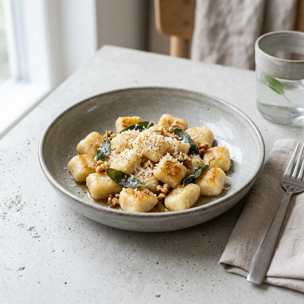 Receita de Gnocchi caseiro pronta a servir como prato caseiro