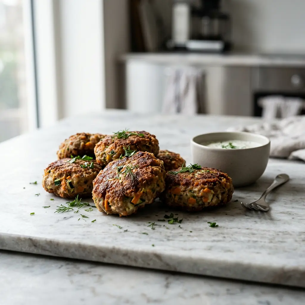 Foto de Hambúrgueres de legumes na air fryer pronto na airfryer