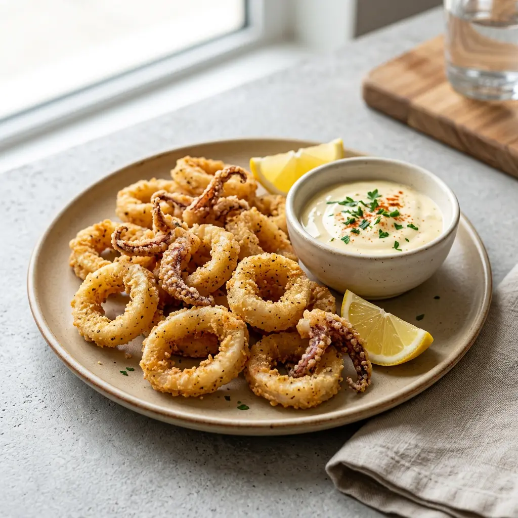 Foto de Lulas na air fryer pronto na airfryer