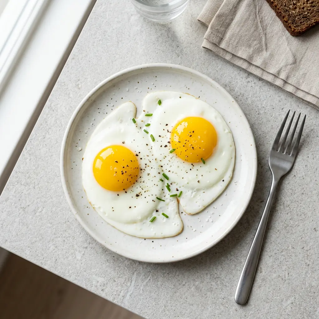 Foto de Ovo estrelado na air fryer pronto na airfryer
