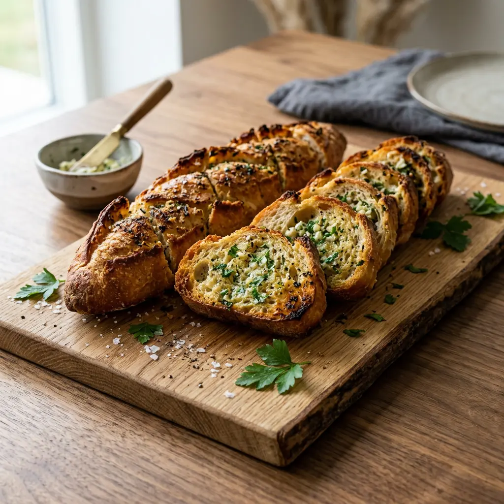 Foto de Pão de alho na air fryer pronto na airfryer
