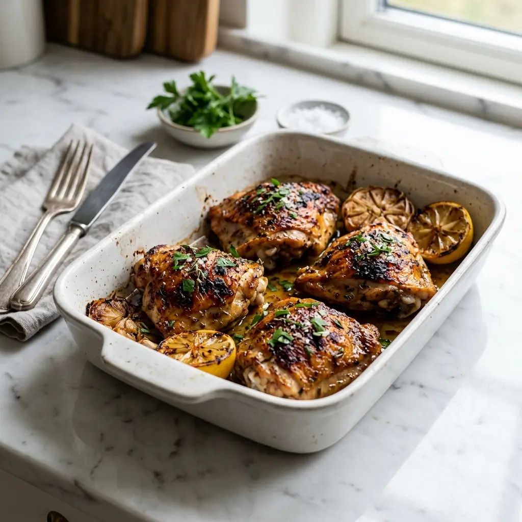 Receita de Pernas de frango marinados pronta a servir como prato caseiro