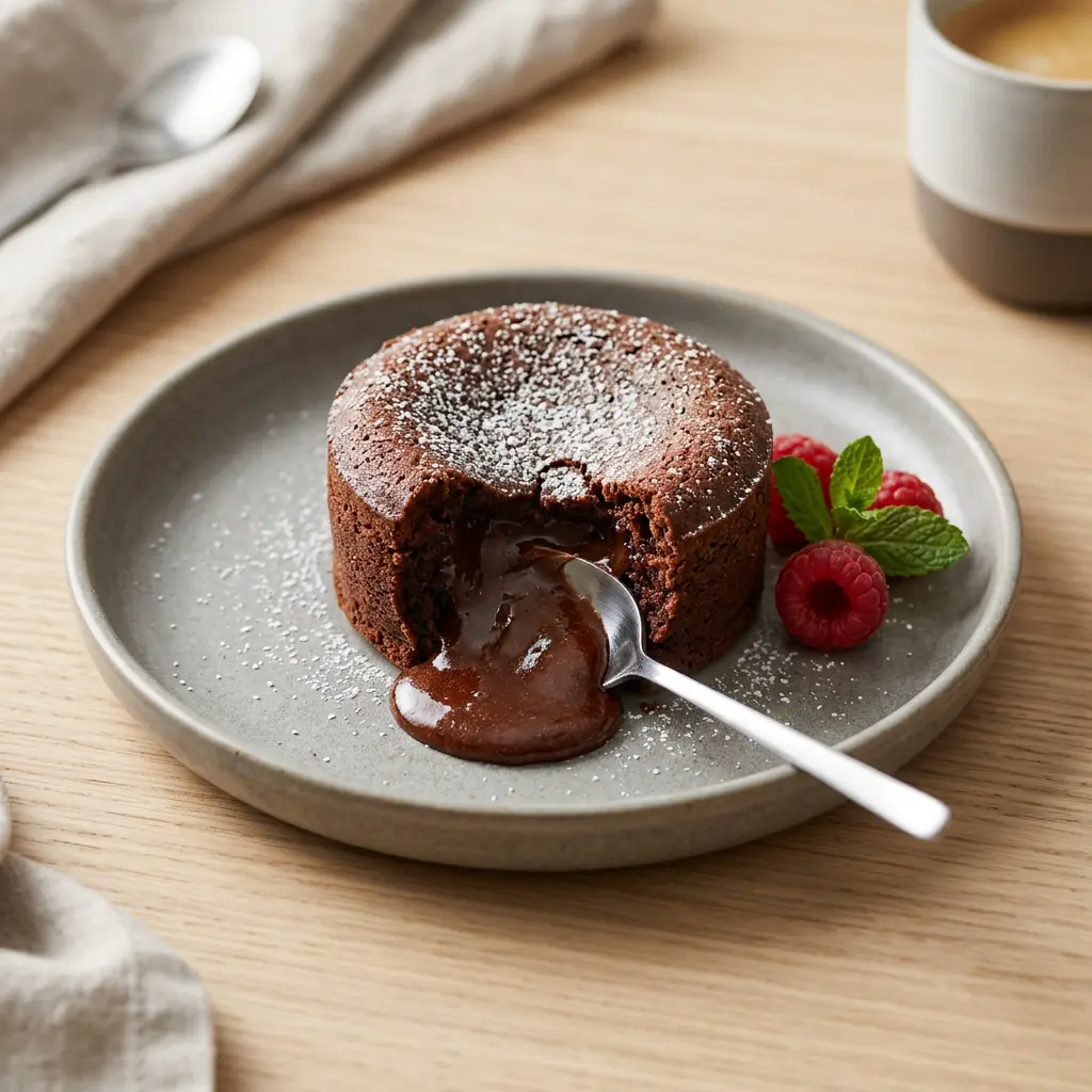Foto de Petit gâteau de chocolate na air fryer pronto na airfryer