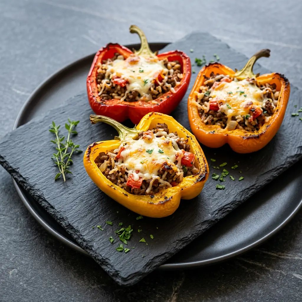 Foto de Pimentos recheados na air fryer pronto na airfryer