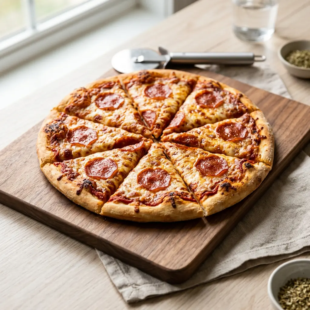 Foto de Pizza congelada na air fryer pronto na airfryer
