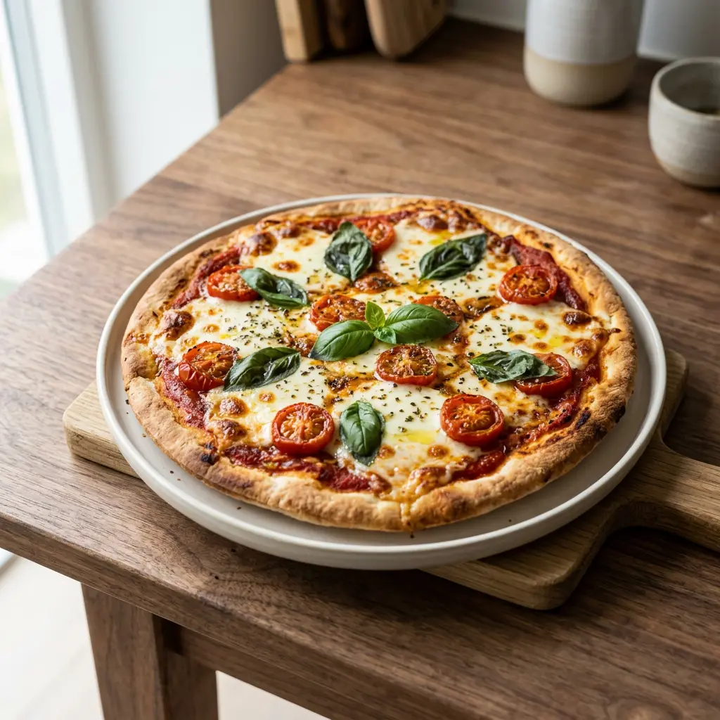 Foto de Pizza em pão pita na air fryer pronto na airfryer