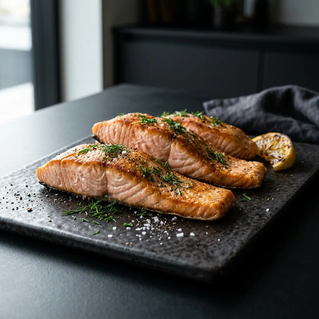 Foto de Postas de salmão na air fryer pronto na airfryer