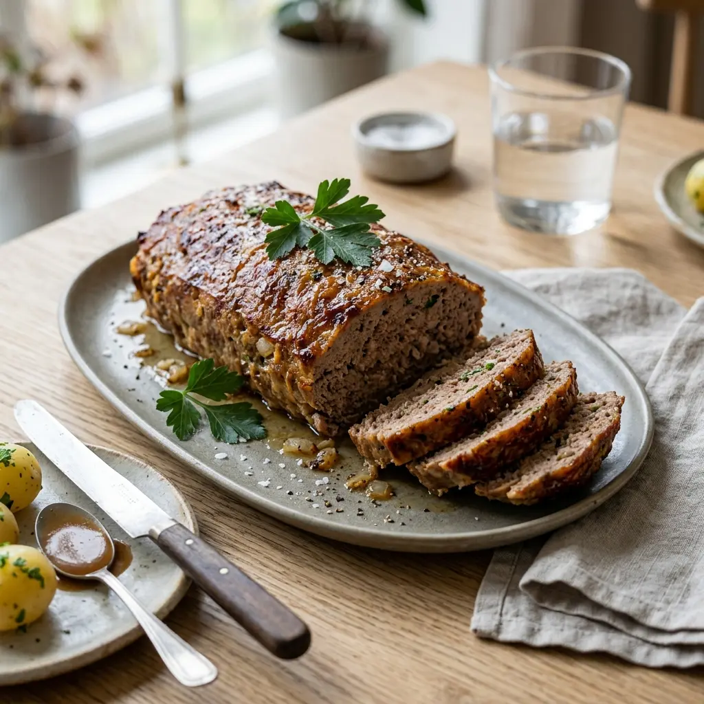 Receita de Rolo de carne de vaca pronta a servir como prato caseiro