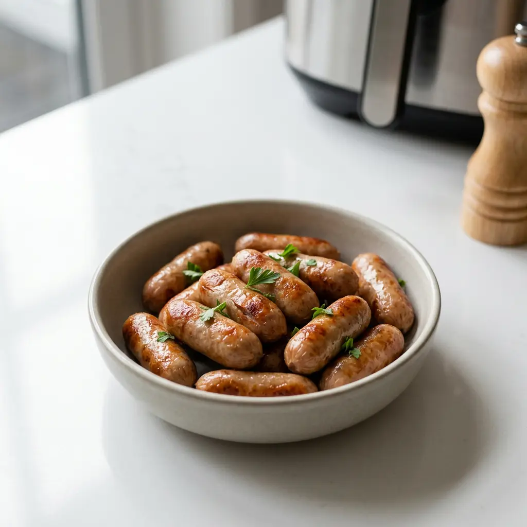 Foto de Salsichas cocktail na air fryer pronto na airfryer