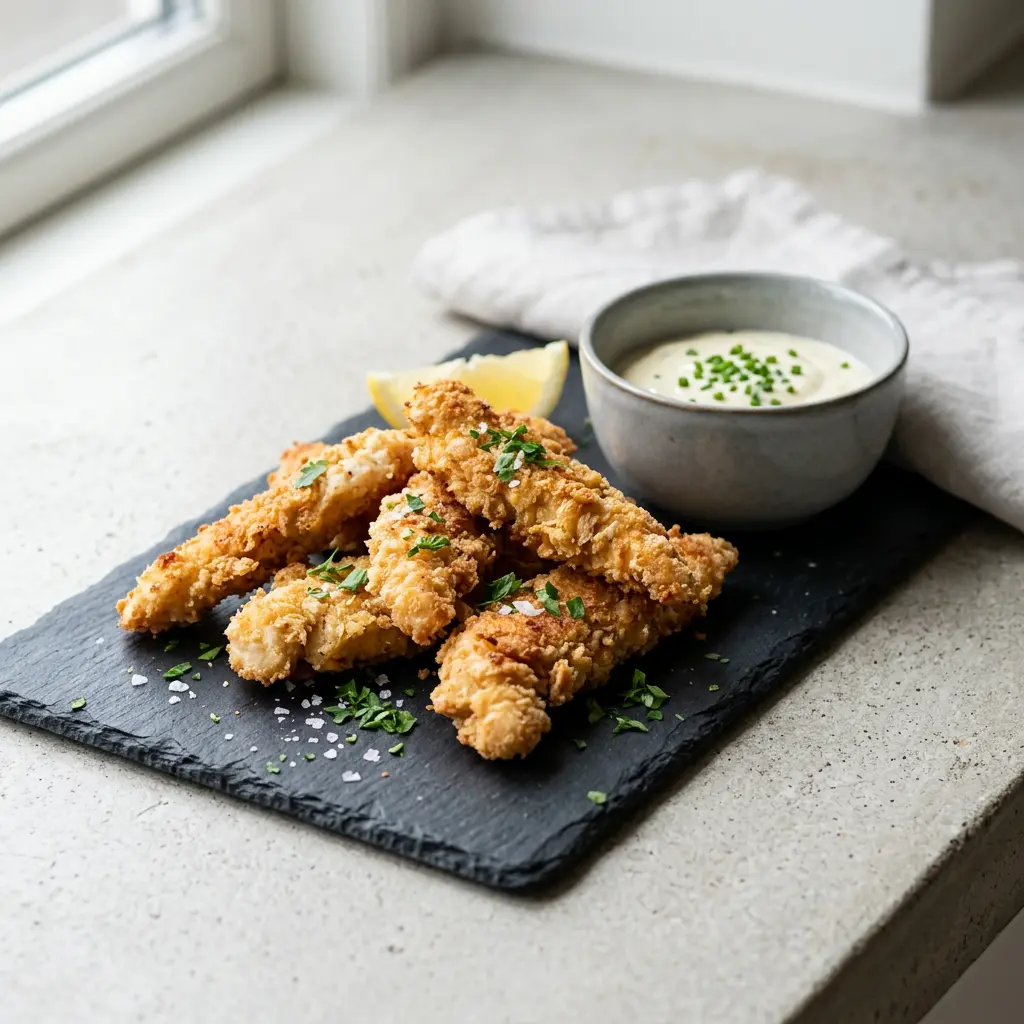 Foto de Tiras de frango na air fryer pronto na airfryer