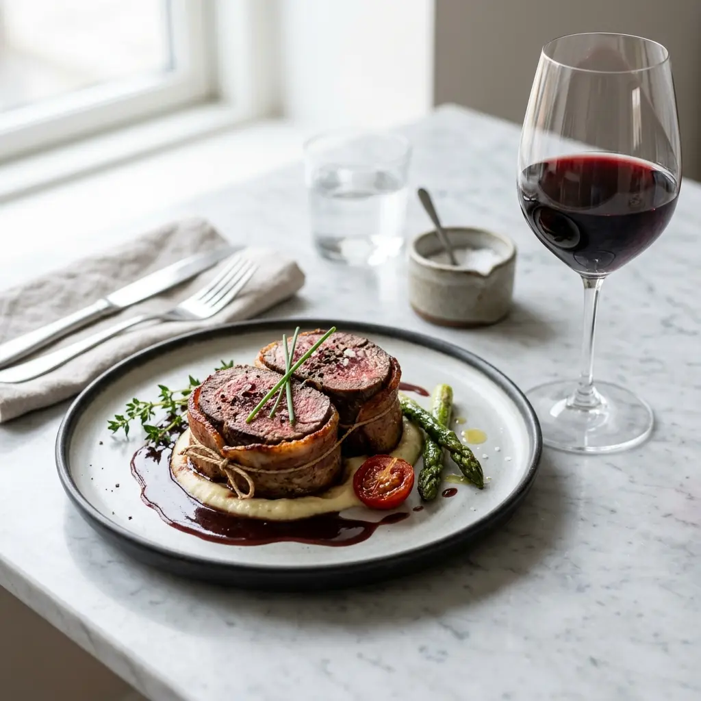 Receita de Tournedos pronta a servir como prato caseiro