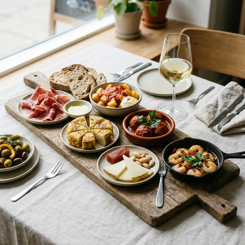 Receita de Travessa de tapas pronta a servir como prato caseiro