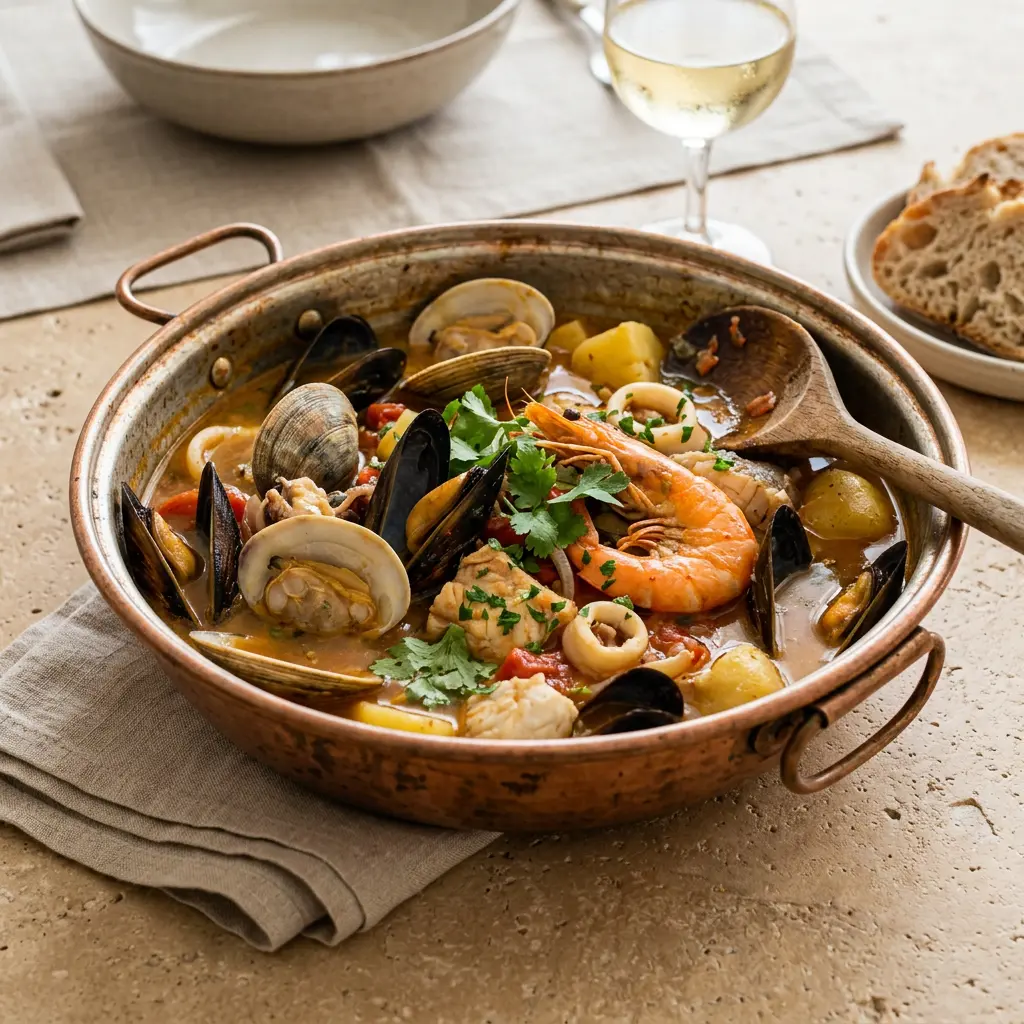 Foto de Cataplana de marisco pronto a servir